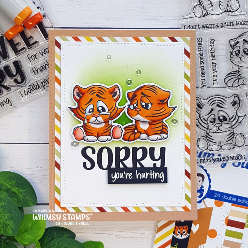 **NEW Tabby Tigers Clear Stamps - Whimsy Stamps