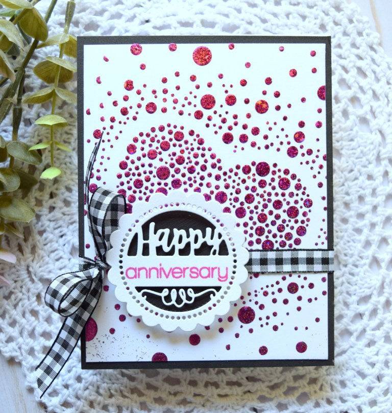 Speckled Heart Stencil - Whimsy Stamps