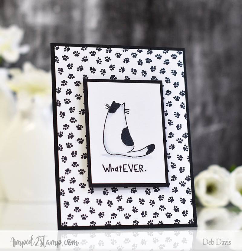 Puppy Paws Background Rubber Cling Stamp - Whimsy Stamps