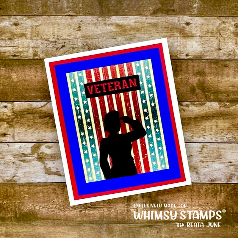 **NEW Military Sheroes Clear Stamps - Whimsy Stamps