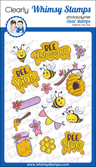 **NEW Bee Awesome Clear Stamps - Whimsy Stamps