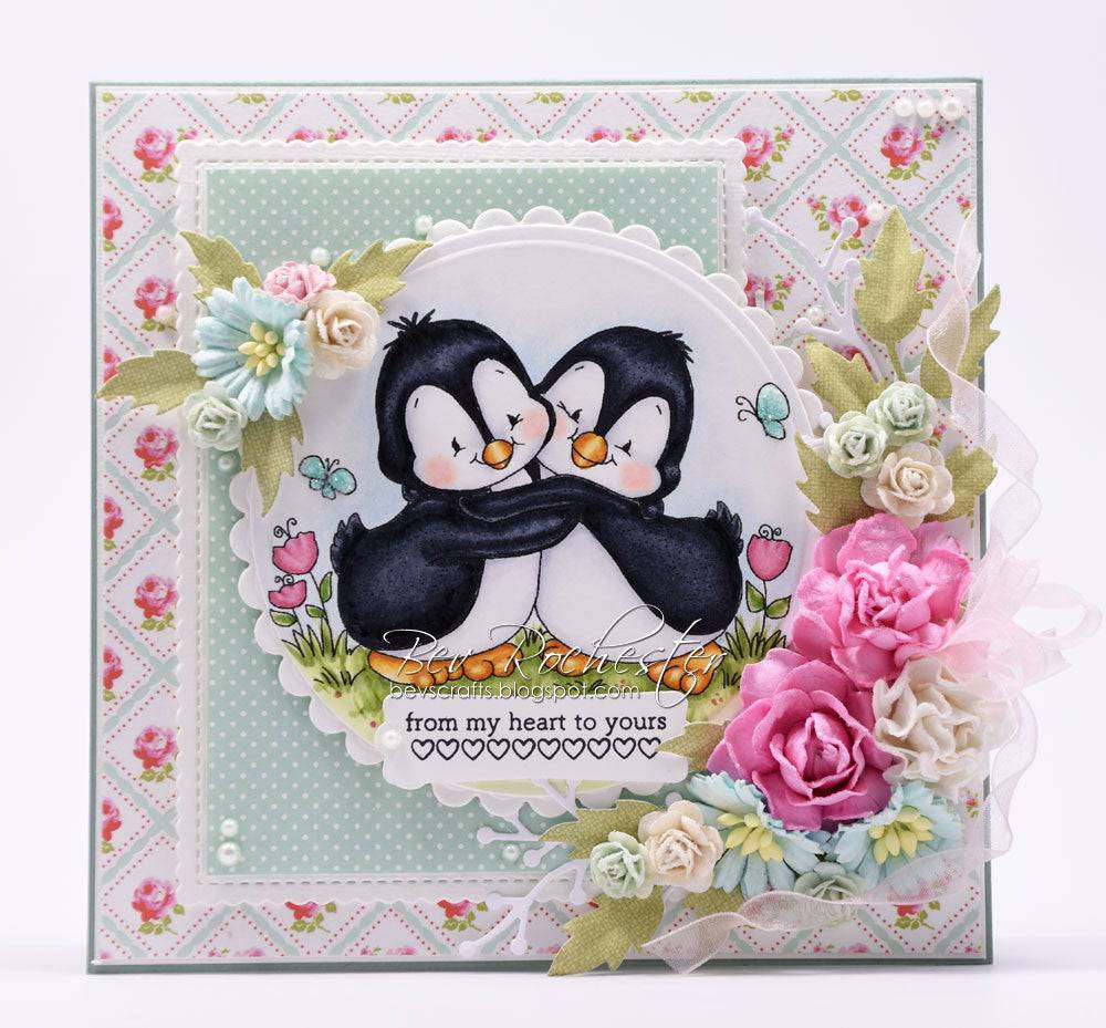 Penguin Hugs - Digital Stamp - Whimsy Stamps