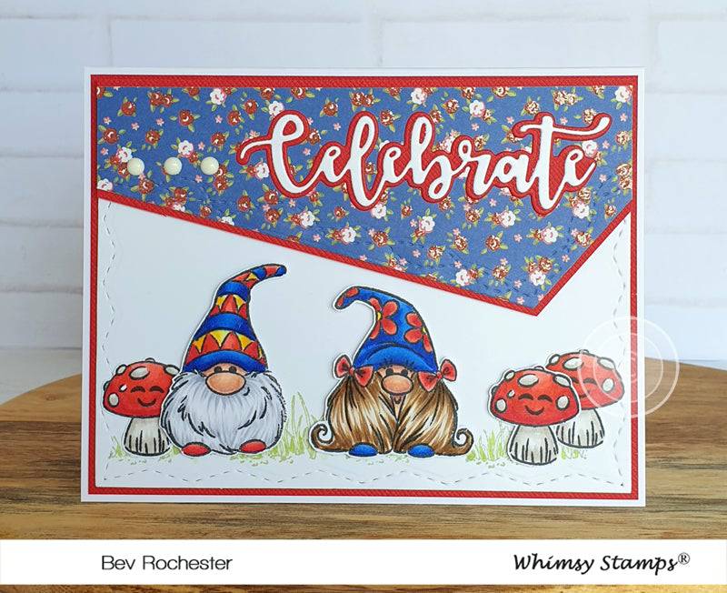 Gnomies Clear Stamps - Whimsy Stamps