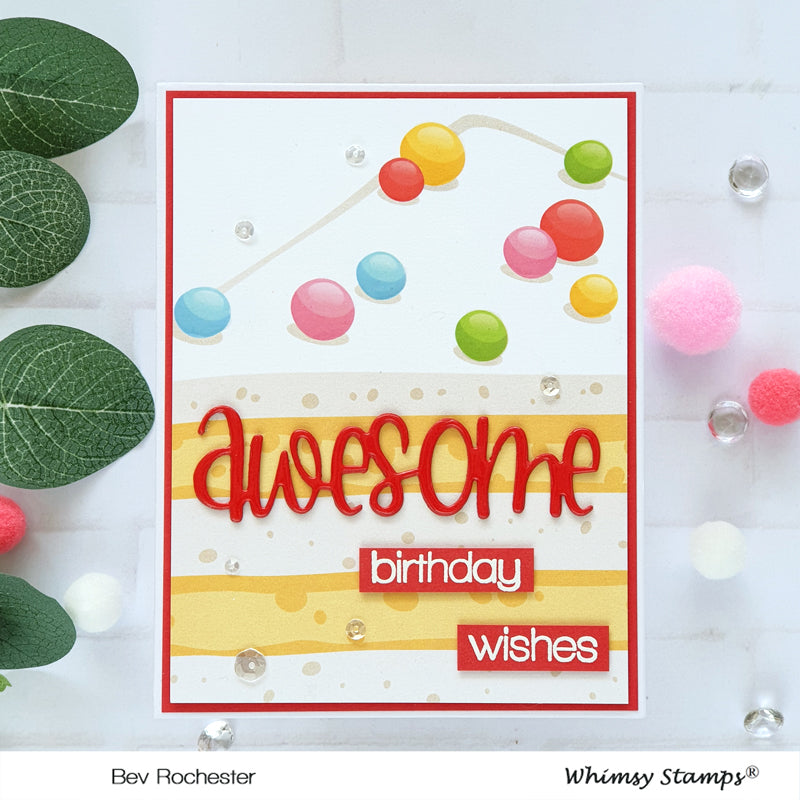 **NEW Awesome Large Word Die - Whimsy Stamps