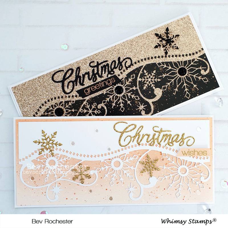 Elegant Snowflakes and Border Die - Whimsy Stamps