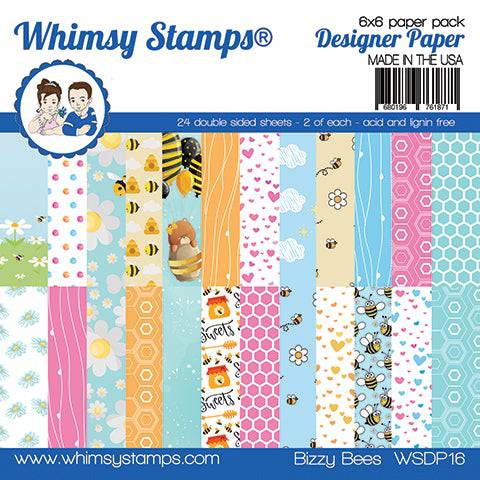 6x6 Paper Pack - Bizzy Bees - Whimsy Stamps