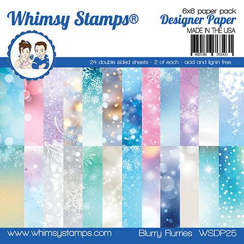 6x6 Paper Pack - Blurry Flurries - Whimsy Stamps