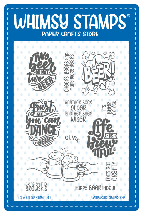 **NEW Brewskis Clear Stamps - Whimsy Stamps