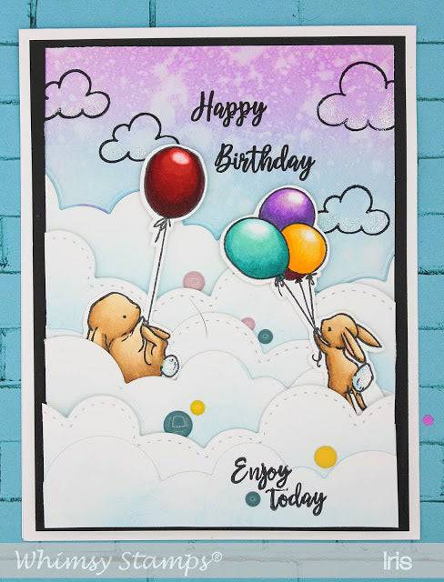 Bunny Balloons Clear Stamps - Whimsy Stamps