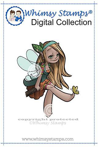 Butterfly Fairy - Digital Stamp - Whimsy Stamps