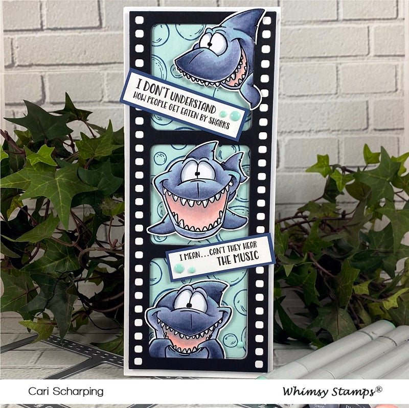 Lookin' Shark Clear Stamps - Whimsy Stamps