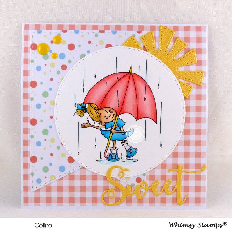 Rainy Day Smiles - Digital Stamp - Whimsy Stamps