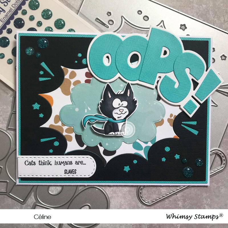 Oops Word and Shadow Die Set - Whimsy Stamps