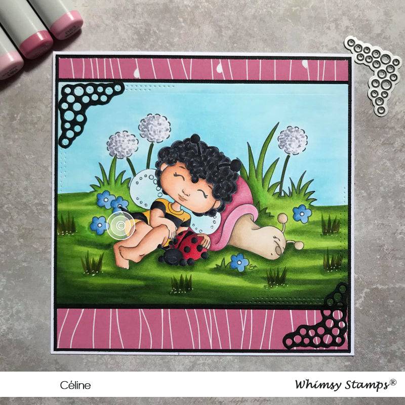 Polka Dot Pals Zara Fairy Dreams - Digital Coloring Scene - Whimsy Stamps