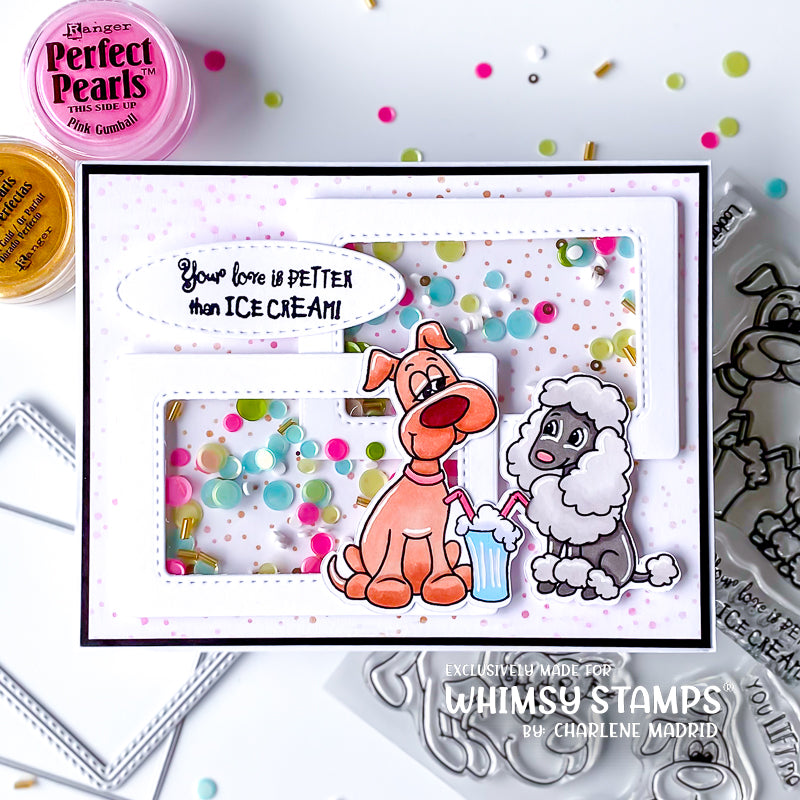 **NEW Doggie Valentine Friends Clear Stamps - Whimsy Stamps