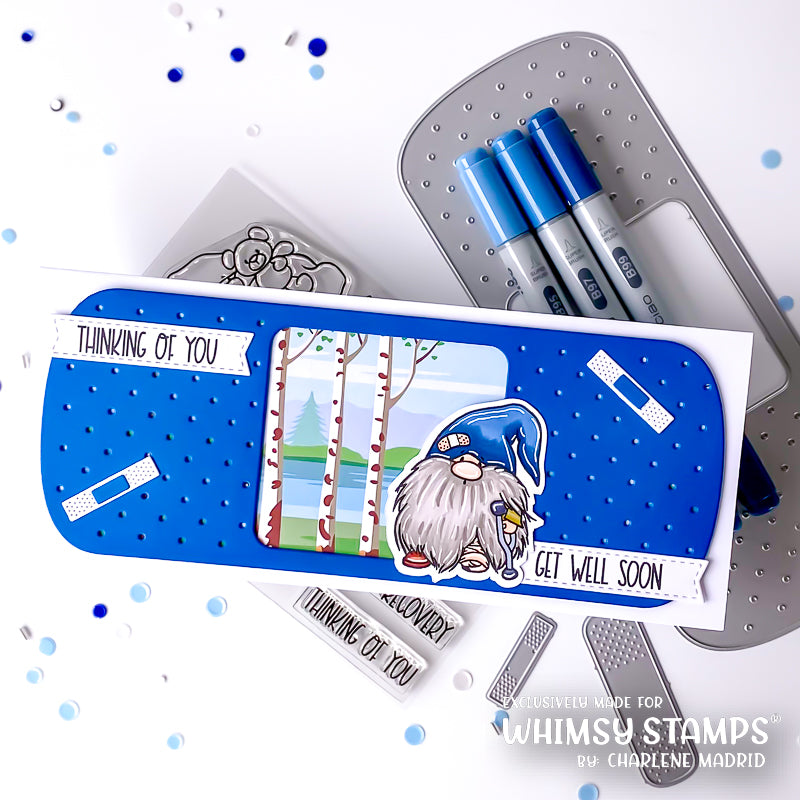 Slimline Big BooBoo Die Set - Whimsy Stamps