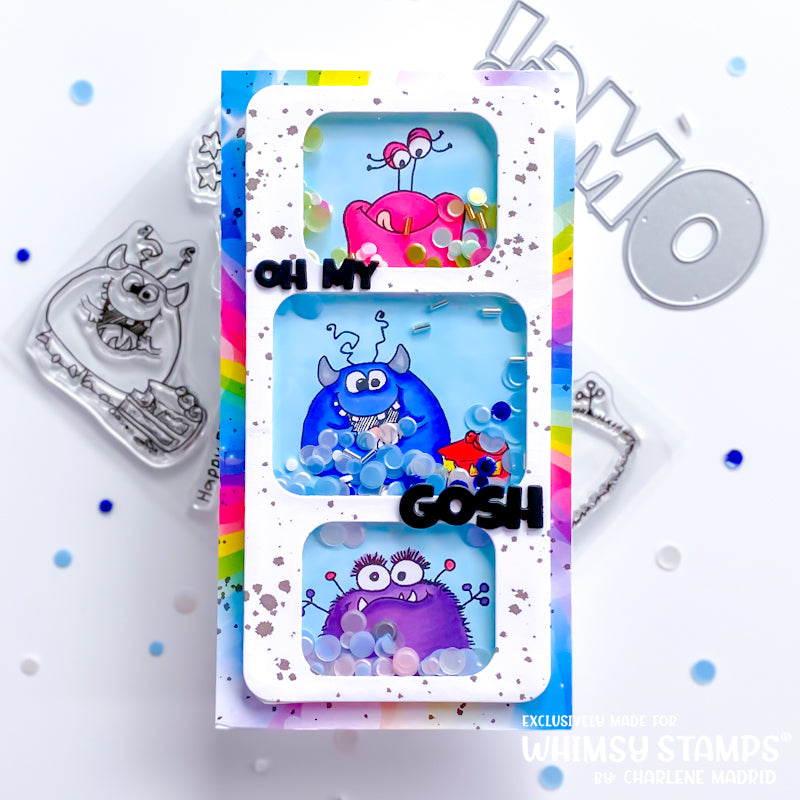 **NEW Monster Birthday Clear Stamps - Whimsy Stamps