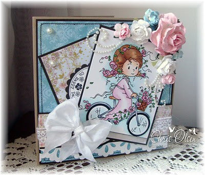 Rose's Bike Ride - Digital Stamp - Whimsy Stamps