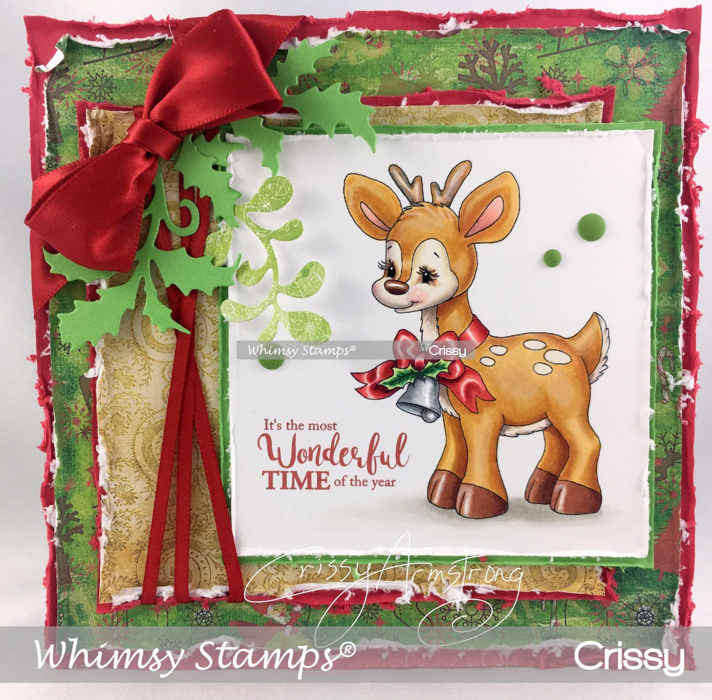 Christmas Deer - Digital Stamp - Whimsy Stamps