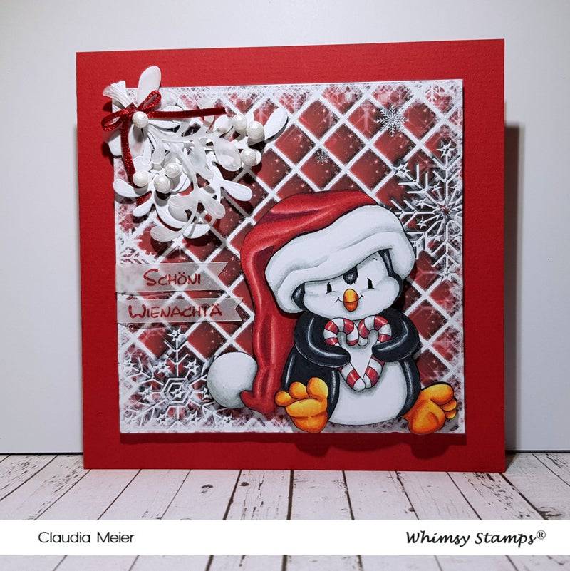 Penguin Christmas Sweetheart - Digital Stamp - Whimsy Stamps