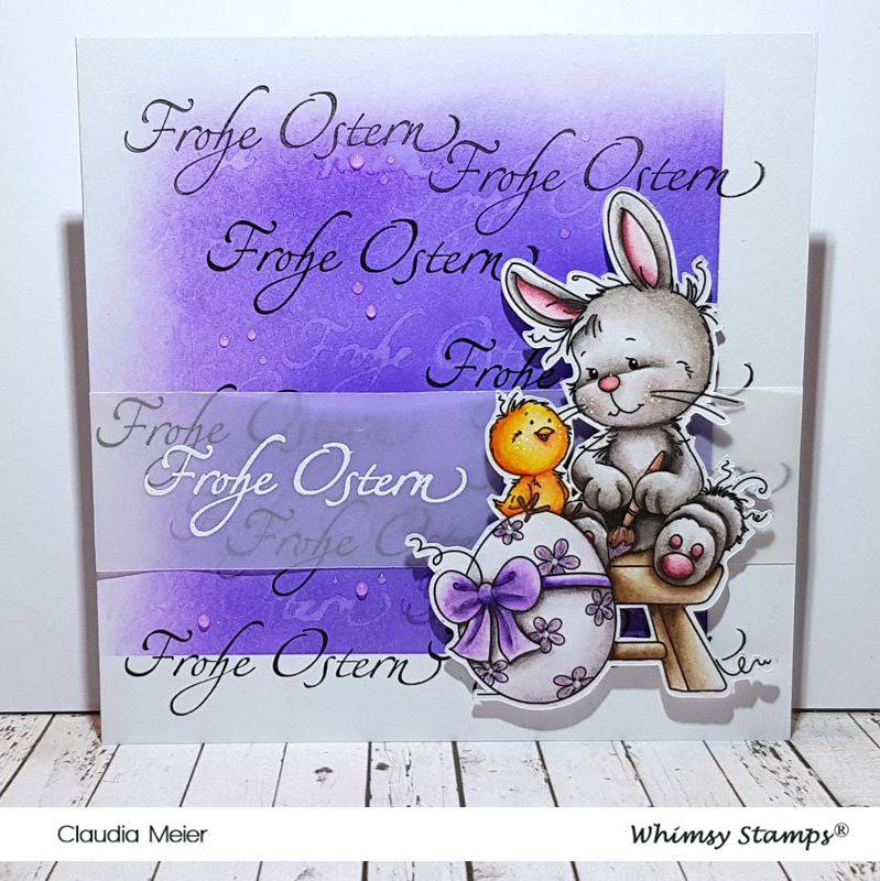 Easter Bunny - Digital Stamp - Whimsy Stamps