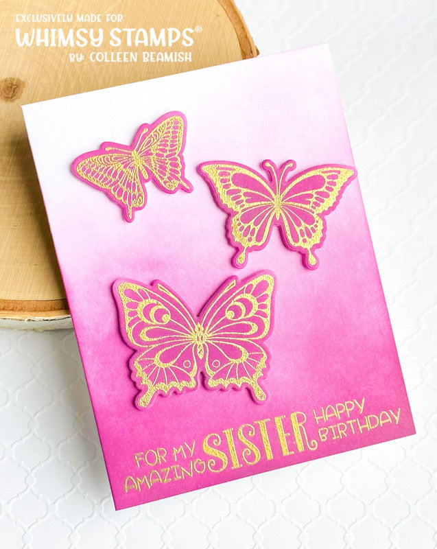 Butterflies Clear Stamps - Whimsy Stamps