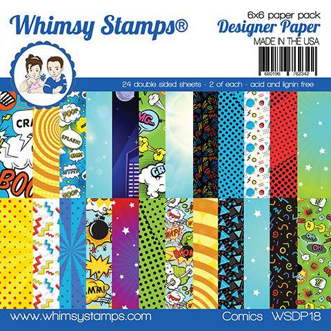 6x6 Paper Pack - Comics - Whimsy Stamps