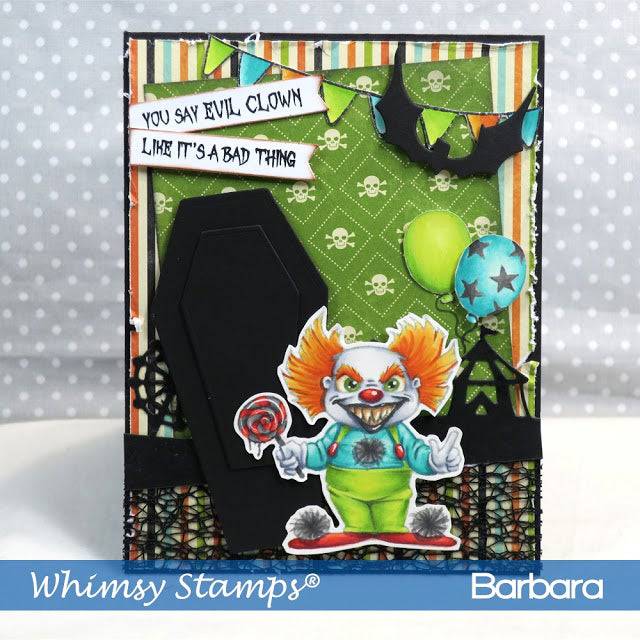 Creepy Clowns Clear Stamps - Whimsy Stamps