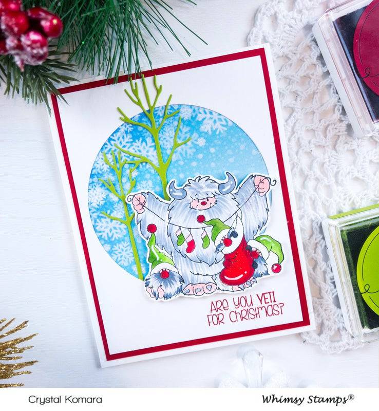 Yeti for Christmas Clear Stamps - Whimsy Stamps