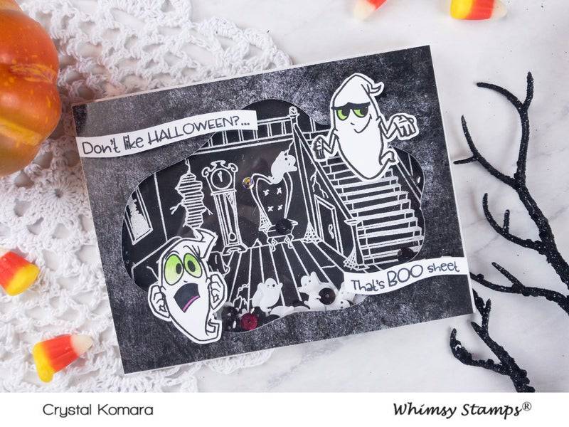 Haunted Parlor Rubber Cling Stamp - Whimsy Stamps