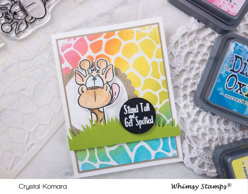 Giraffes Peeking Clear Stamps - Whimsy Stamps