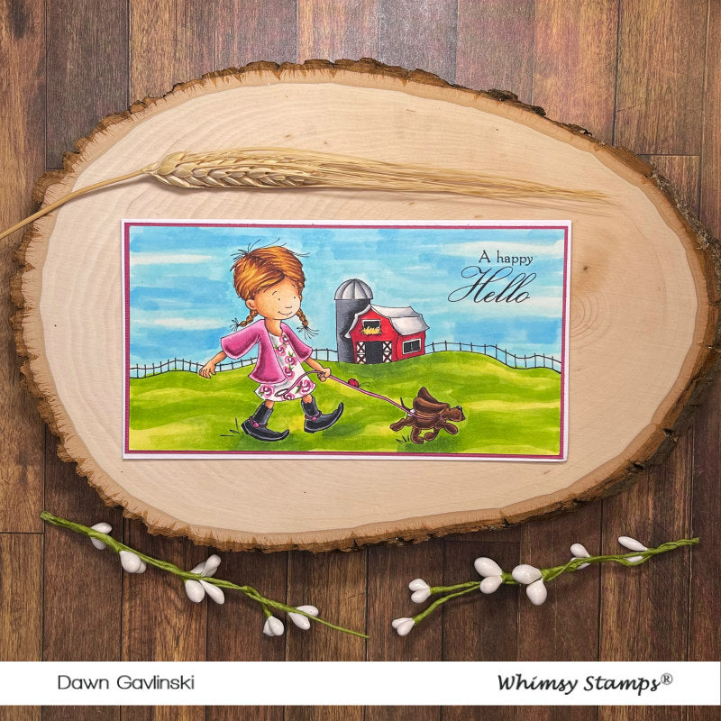 An Afternoon Walk - Digital Stamp - Whimsy Stamps