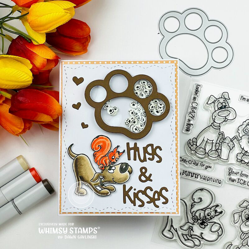 Doggie Valentine Friends Clear Stamps - Whimsy Stamps