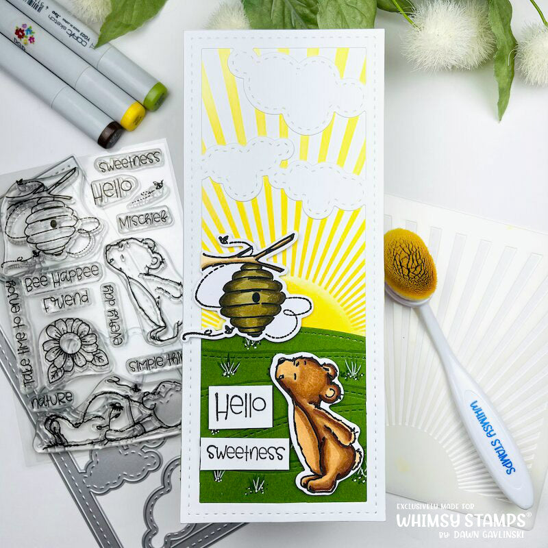 Sun Rays Stencil - Whimsy Stamps