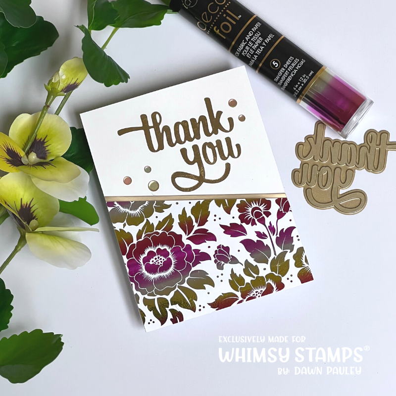 **NEW Thank You Word Hot Foil Plate - Whimsy Stamps