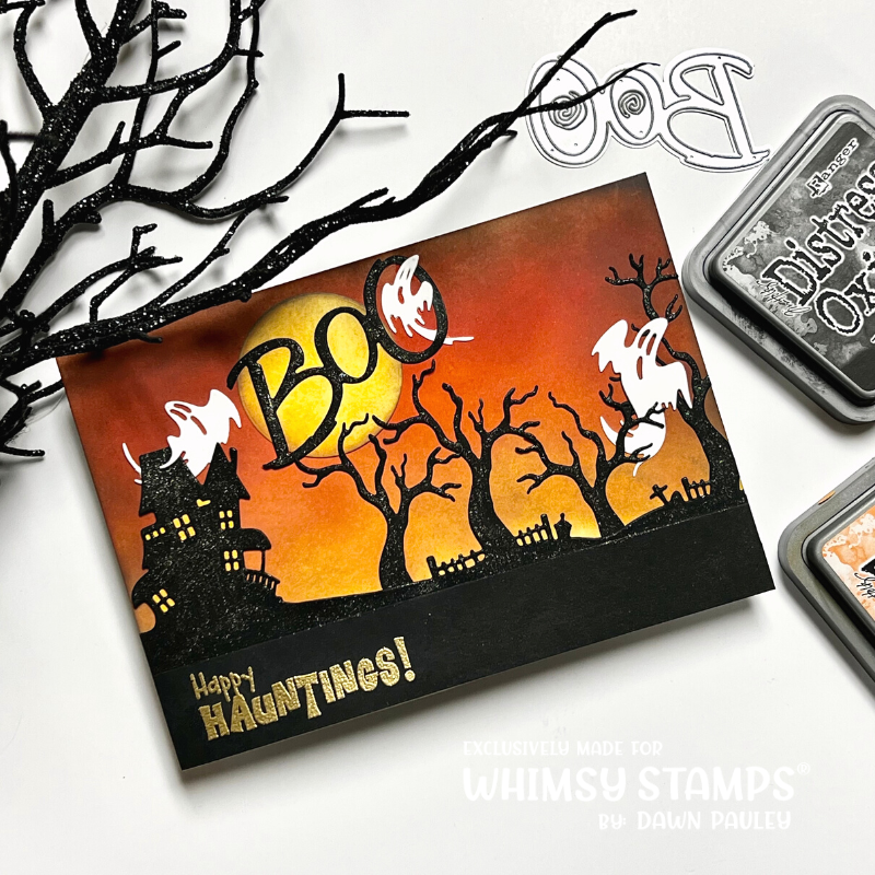 Haunted Graveyard Border Die - Whimsy Stamps