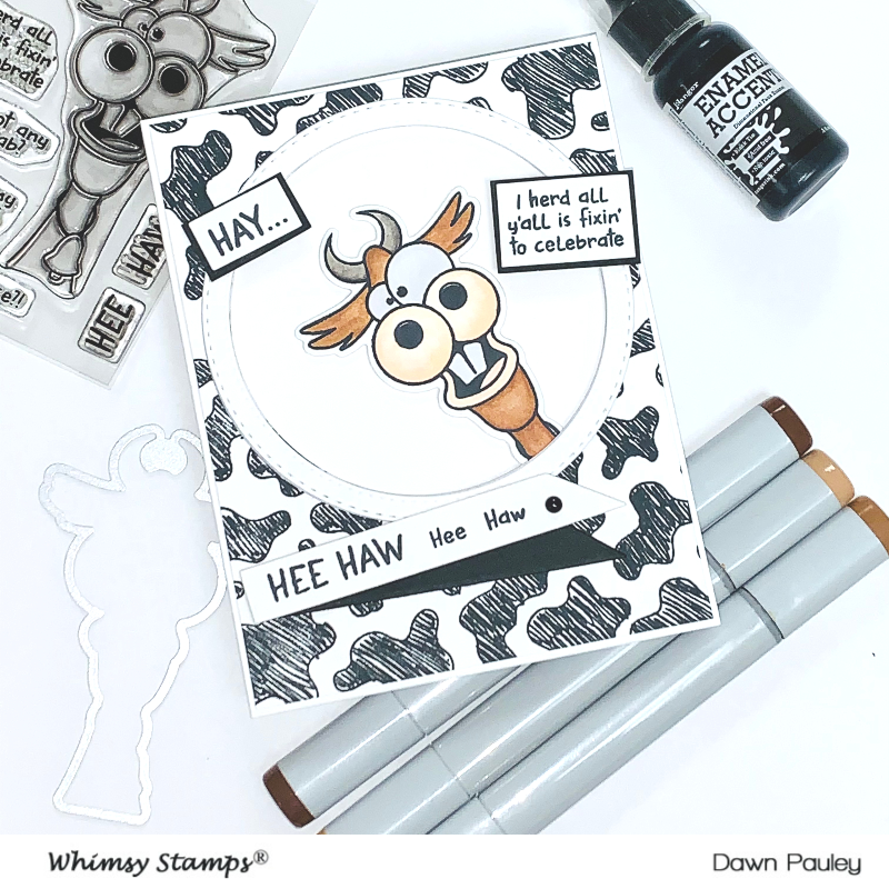 **NEW Hee Haw Clear Stamp and Die Combo - Whimsy Stamps