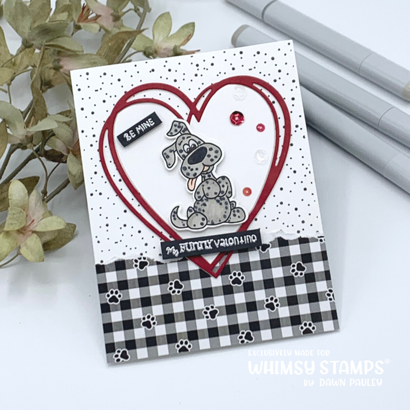 *NEW Speckled Background Rubber Cling Stamp - Whimsy Stamps