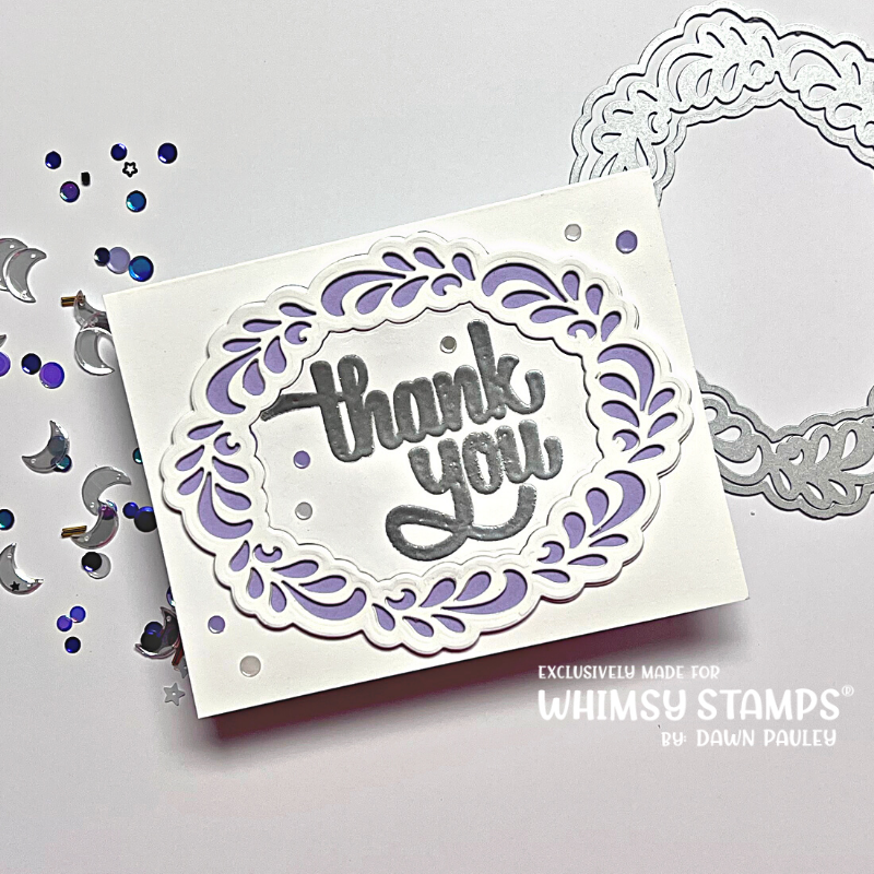 **NEW Flourish Oval Die Set - Whimsy Stamps