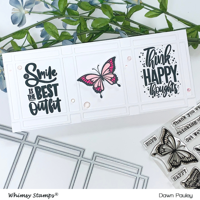 **NEW Slimline Connected Rectangles Die - Whimsy Stamps