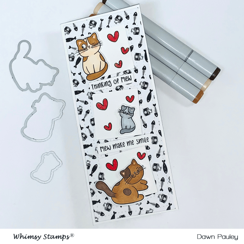 Thinking of Mew Clear Stamps - Whimsy Stamps