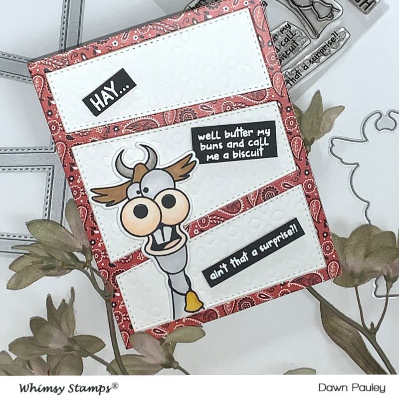 **NEW Hee Haw Clear Stamp and Die Combo - Whimsy Stamps