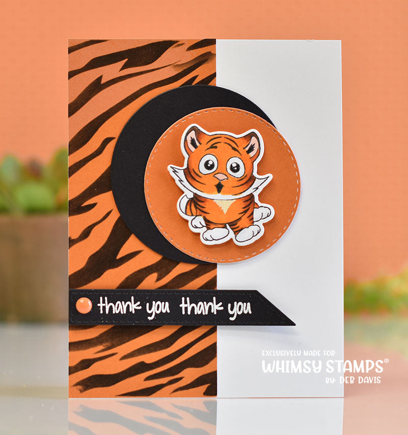 **NEW Tabby Tigers Clear Stamps - Whimsy Stamps