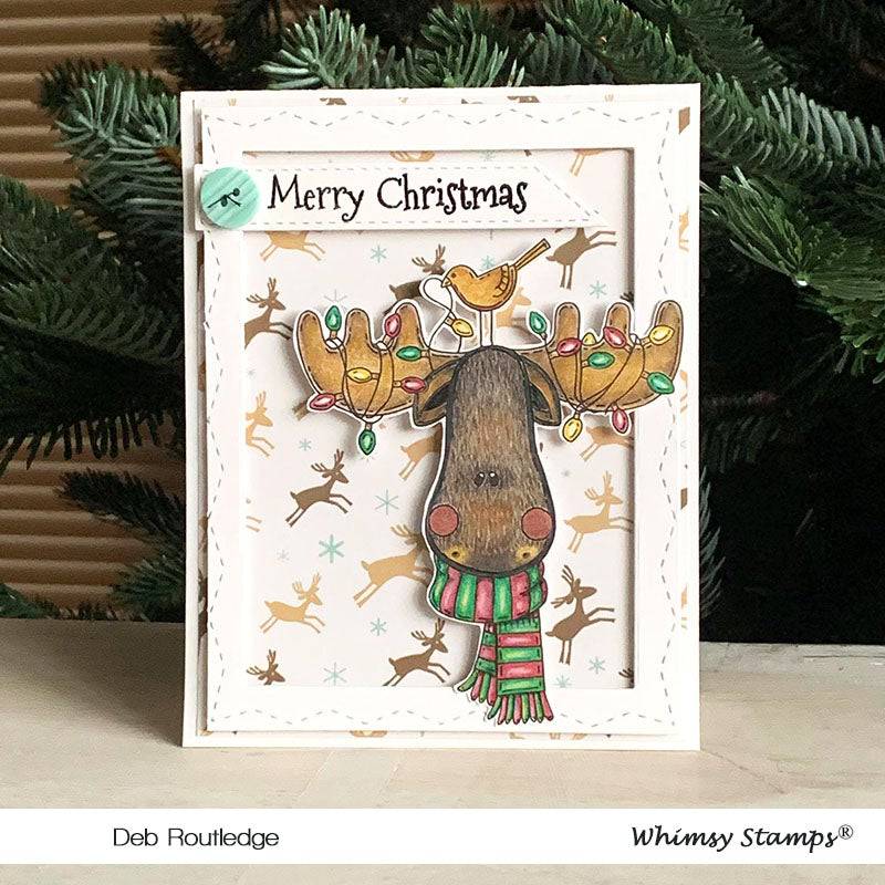 Moose Lights - Digital Stamp - Whimsy Stamps