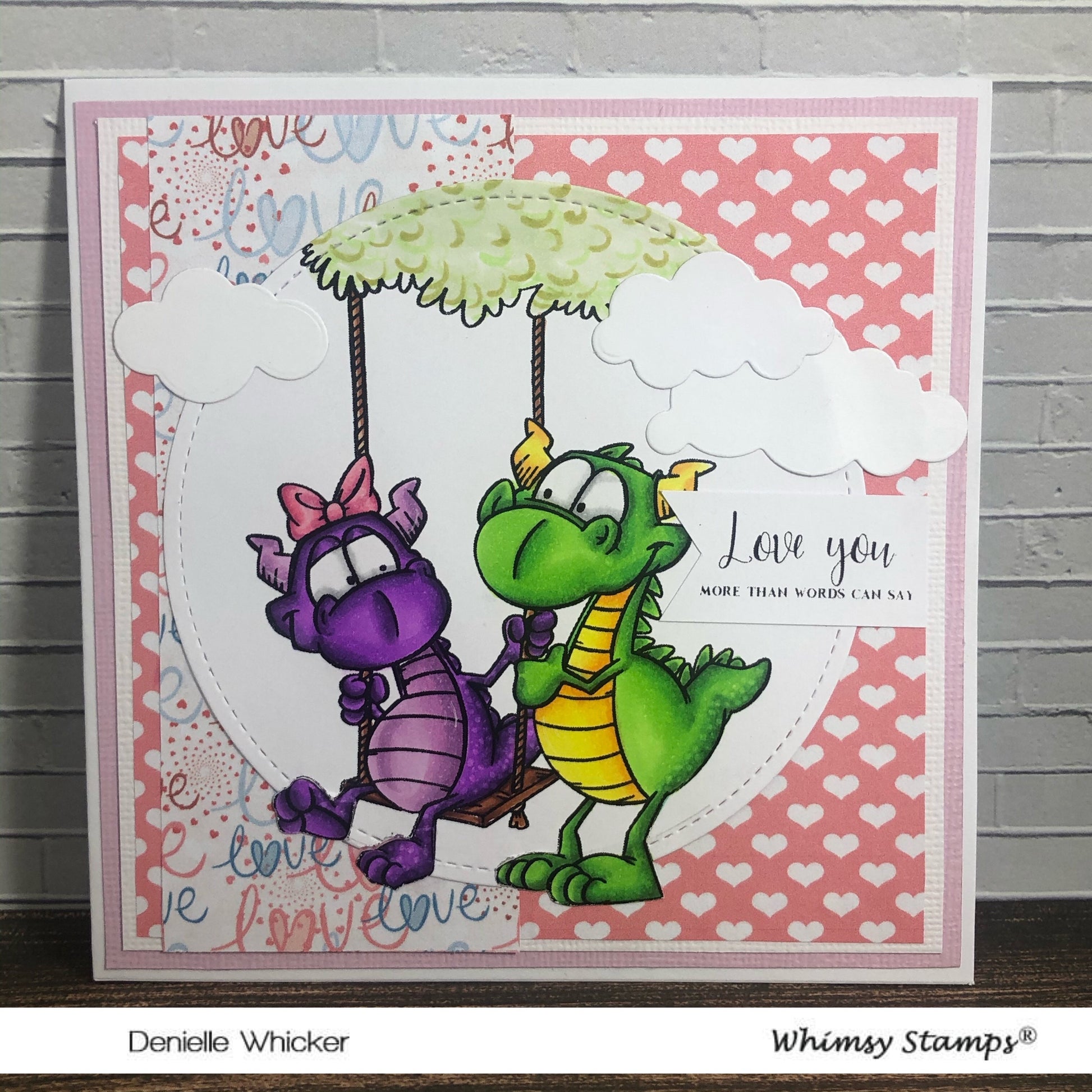 Dudley and Dahlia Swing - Digital Stamp - Whimsy Stamps