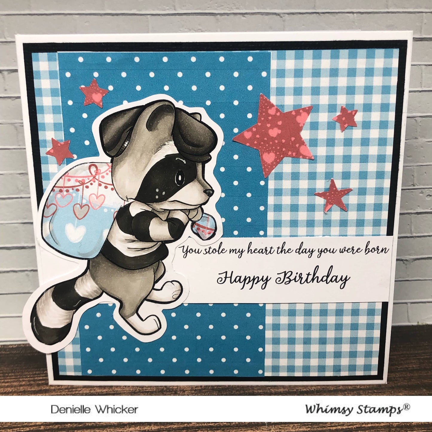 Raccoon Burglar - Digital Stamp - Whimsy Stamps