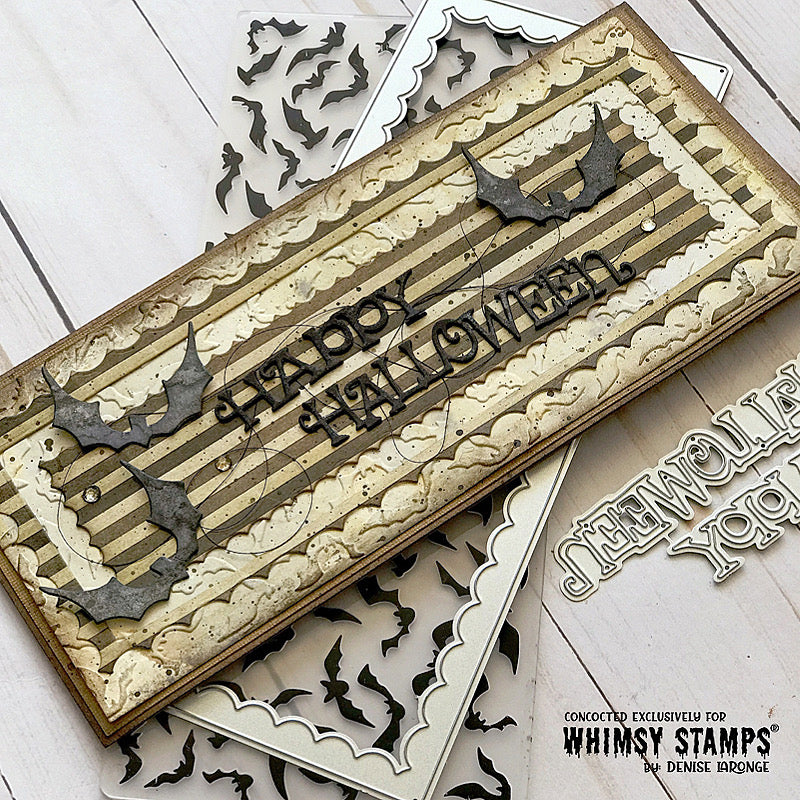 Slimline Birthday Scallops Die - Whimsy Stamps