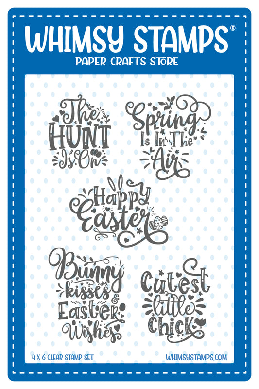 **NEW Easter Sentiments Clear Stamps - Whimsy Stamps