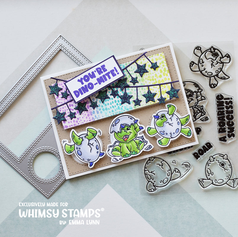 **NEW Roar, Stomp, and Chomp Clear Stamps - Whimsy Stamps