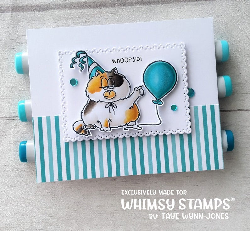 **NEW Me-Wow Cat Birthday Clear Stamps - Whimsy Stamps